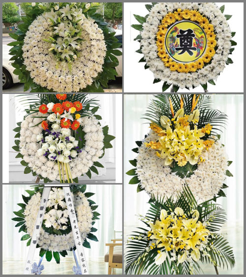 广东江门市台山市台城街道淡村村花圈速递