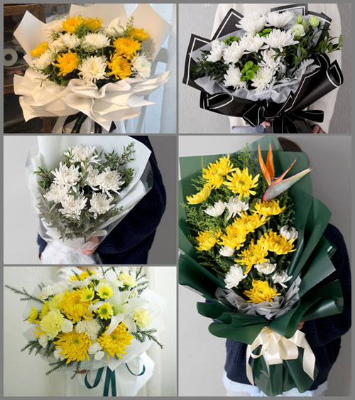 广东江门市台山市台城街道淡村村白事花束代送